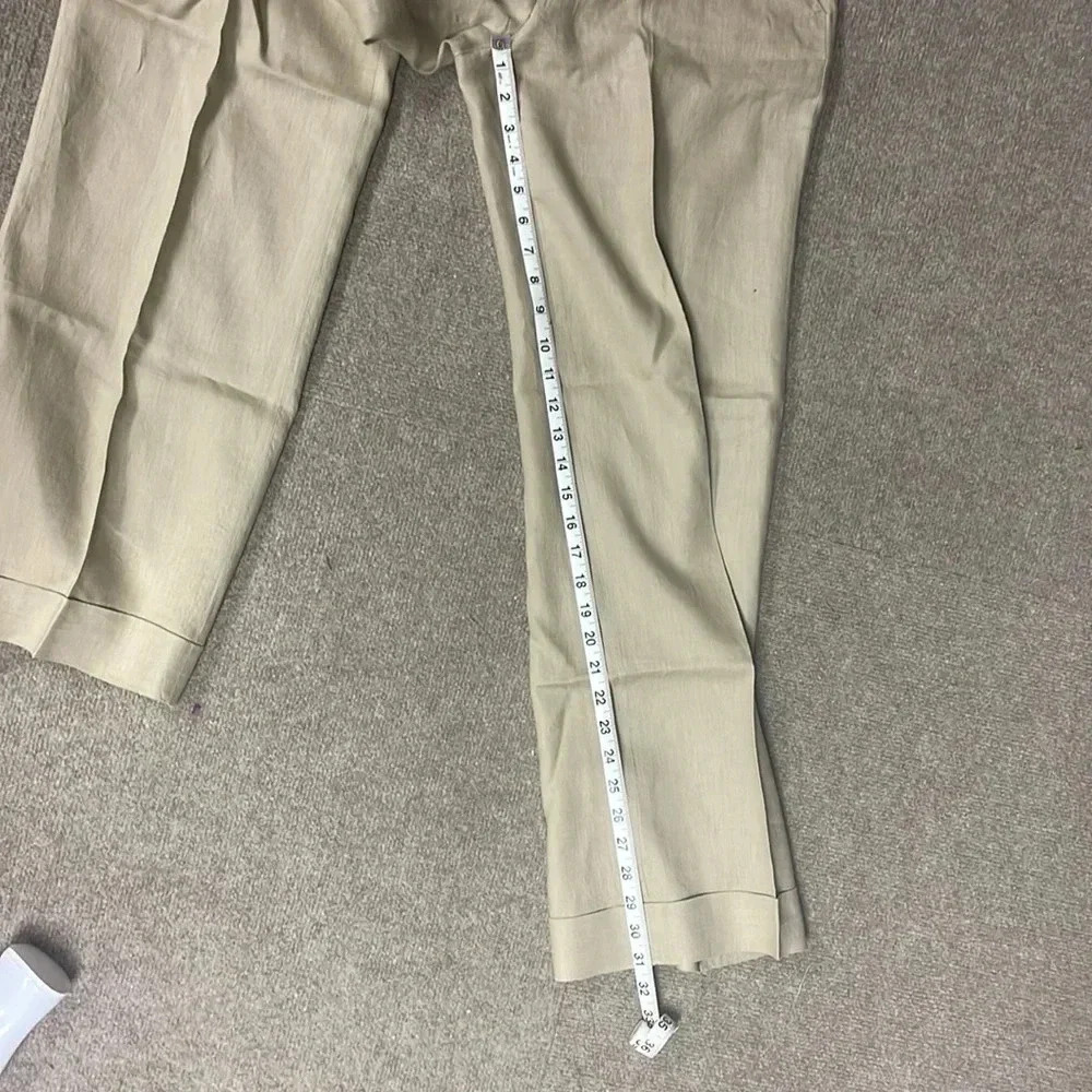 Tan Martha B Linen Pant ^ - Picture 7 of 7